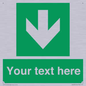 Safe condition Custom arrow down sign